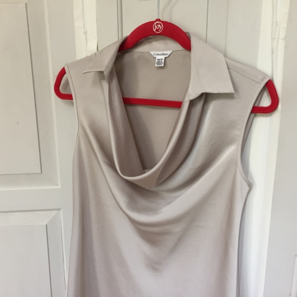 Calvin Klein Tan V-Neck Sweater - Picture 8 of 14